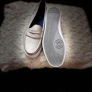 Cream Leather Loafers